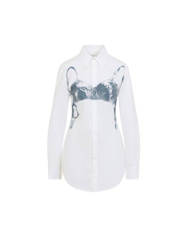 장폴고티에 [해외직구] 26SS 장 폴 고티에 셔츠 2601WST053C071 01102 WHITE BLUE GREY 착용컷