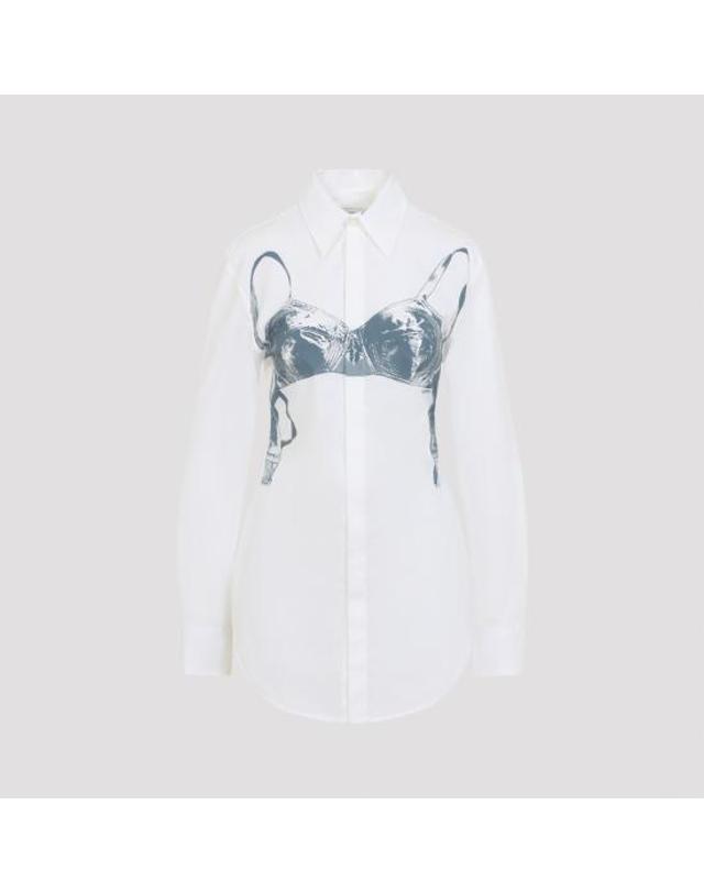 장폴고티에 [해외직구] 26SS 장 폴 고티에 셔츠 2601WST053C071 01102 WHITE BLUE GREY 착용컷