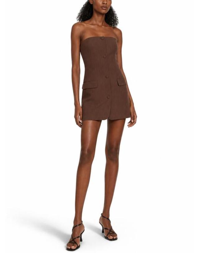 장폴고티에 [해외직구] 26SS 장 폴 고티에 미디 원피스 DR118 W0546056 BROWN 착용컷