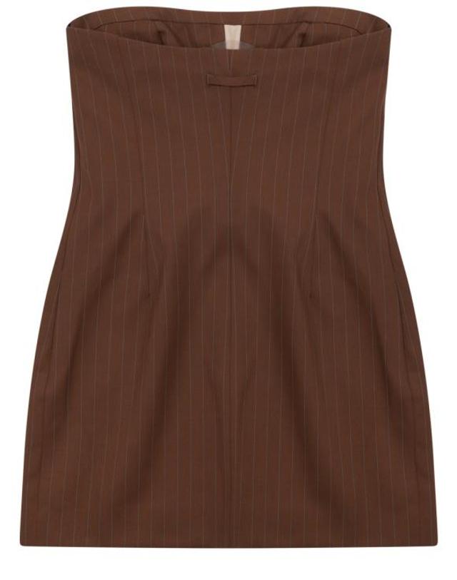 장폴고티에 [해외직구] 26SS 장 폴 고티에 미디 원피스 DR118 W0546056 BROWN 착용컷