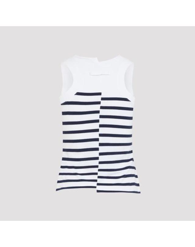 장폴고티에 [해외직구] 26FW 장 폴 고티에 탑 2604WTO475J064 0159 WHITE NAVY 착용컷