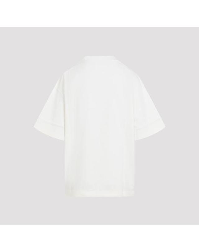 질샌더 [해외직구] 26SS 질샌더 반팔 티셔츠 J03GC0137J20243 102 PORCELAIN 착용컷