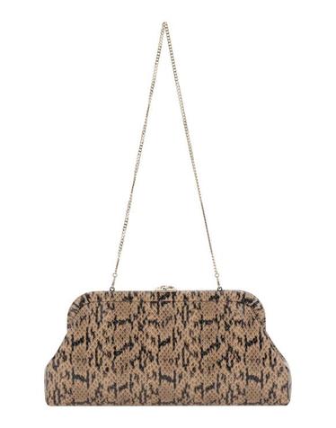 [해외직구] 26FW 지미추 클러치 파우치 SKYLARKCZCHAILIGHTGOLD Brown