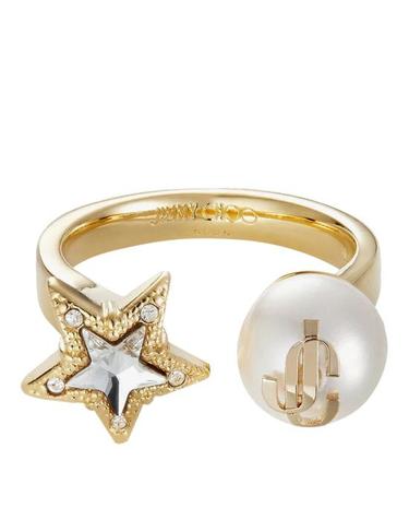 [해외직구] 26FW 지미추 반지 JC STAR PEARL RING JIQGOLD WHITE CRYSTAL