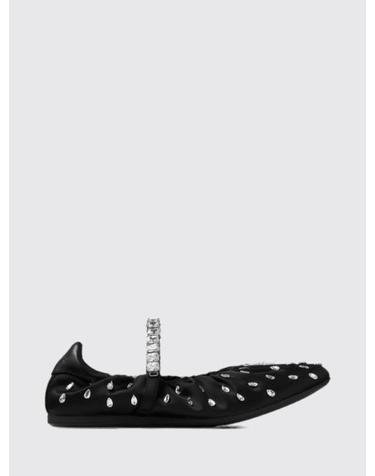[해외직구] 26FW 지미추 플랫 슈즈 JADEBALLERINAQEP BLACK CRYSTAL