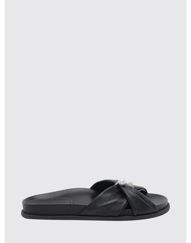 [해외직구] 26FW 지미추 뮬 슬리퍼 RAFIFLATGVR Black