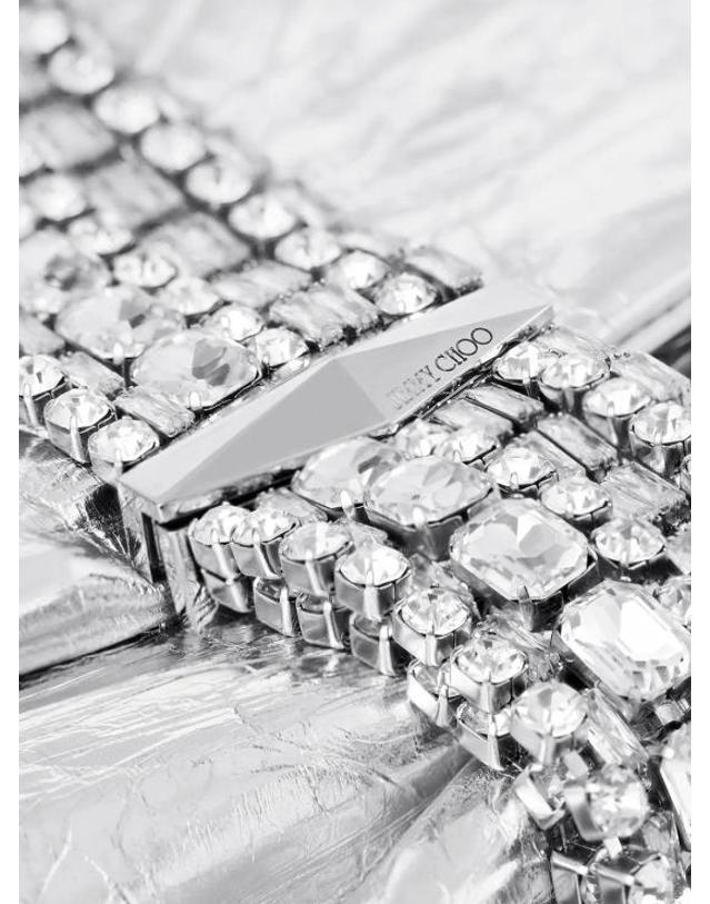 지미추 [해외직구] 26FW 지미추 클러치 파우치 ZANDRABYNSILVERSILVER Metallic 착용컷