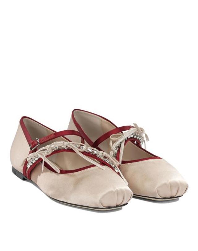 지미추 [해외직구] 26FW 지미추 플랫 슈즈 LOLI BALLERINABPZMACARON RUBY RED Pink 착용컷