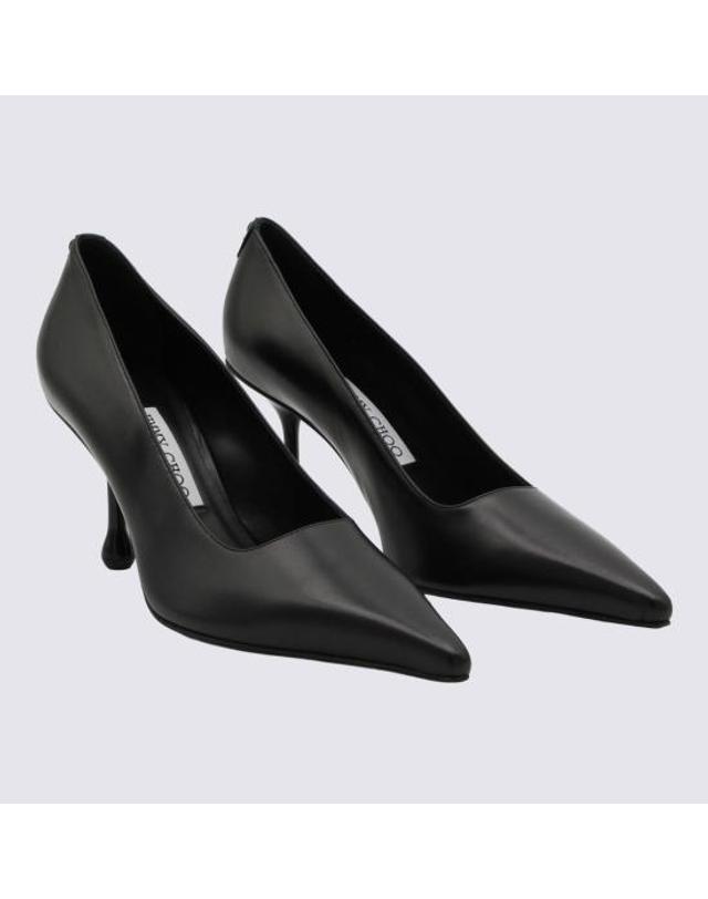 지미추 [해외직구] 26FW 지미추 힐 펌프스 IXIA80 NAP010003 Black 착용컷