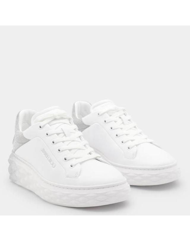 지미추 [해외직구] 26FW 지미추 스니커즈 DIAMONDMAXIFII IVR0C8776 WHITE SILVER 착용컷