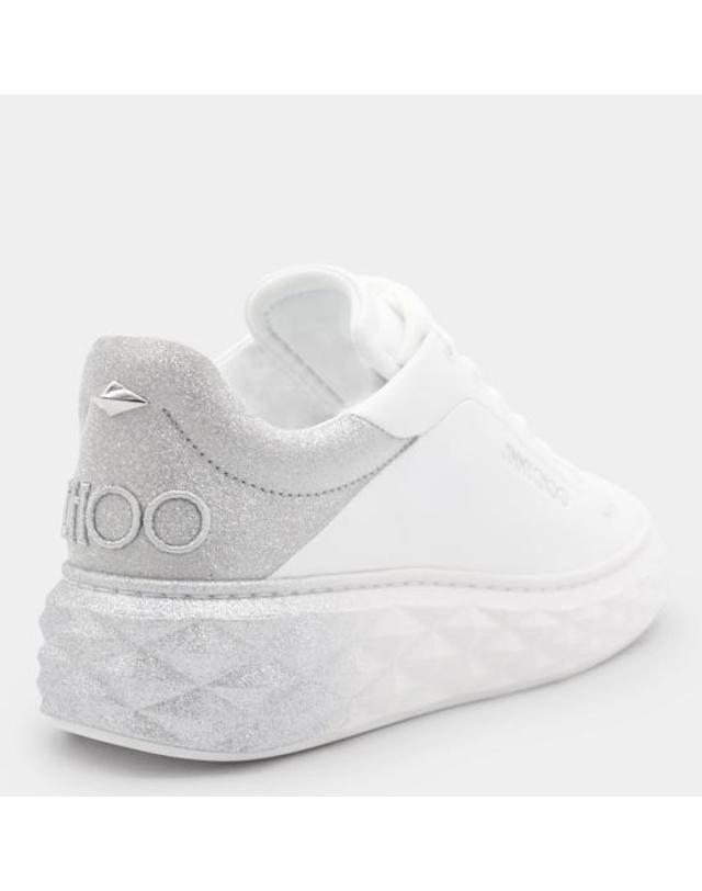 지미추 [해외직구] 26FW 지미추 스니커즈 DIAMONDMAXIFII IVR0C8776 WHITE SILVER 착용컷