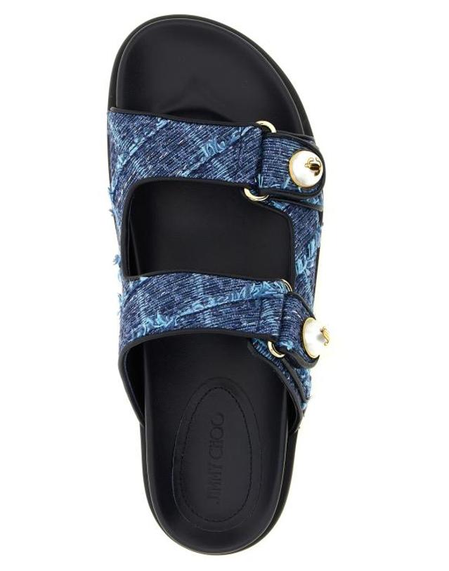 지미추 [해외직구] 26FW 지미추 파이앙스 샌들 FAYENCESANDALERQDENIM Blue 착용컷