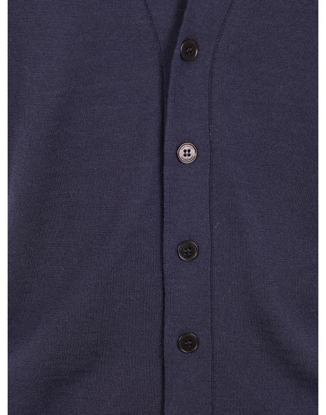 존 스메들리 [해외직구] 26FW 존스메들리 니트 베스트 BOLTON MIDNIGHT BLUE 착용컷