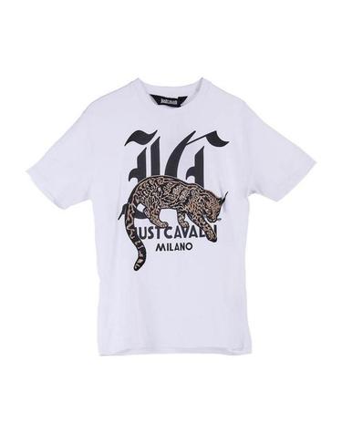 저스트 카발리 [해외직구] 24FW 저스트까발리 반팔 티셔츠 77OAHA02CJ718WHITE MULTICOLOUR