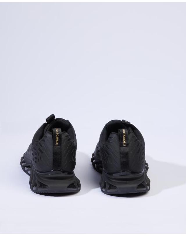 저스트 카발리 [해외직구] 24FW 저스트까발리 스니커즈 77QA3SQ3 ZSB55 999 black NERO 착용컷