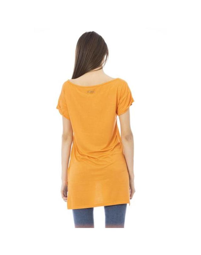 저스트 카발리 [해외직구] 24SS 저스트까발리 폴로 티셔츠 JU 24215 ORANGE 착용컷