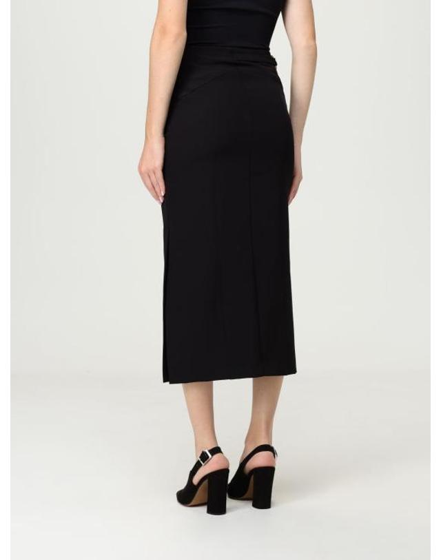 저스트 카발리 [해외직구] 25FW 저스트까발리 롱 스커트 79PAE804N0626 899 Black 착용컷