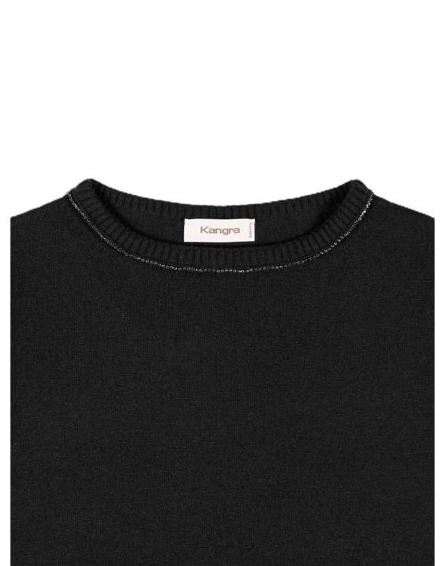 캉그라 [해외직구] 25FW 캉그라 긴팔 티셔츠 25821300002 Black 착용컷