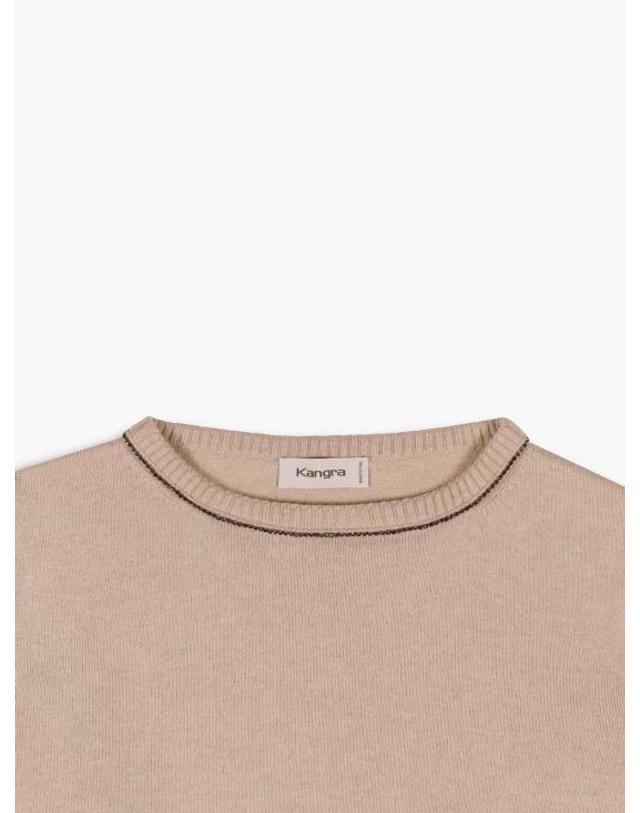 캉그라 [해외직구] 25FW 캉그라 긴팔 티셔츠 25821300743 Beige 착용컷