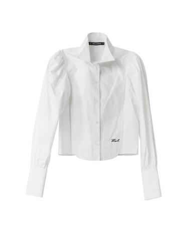 [해외직구] 25SS 칼라거펠트 블라우스 A1W11016 100 white BIANCO