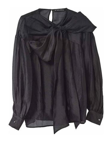 [해외직구] 25SS 칼라거펠트 블라우스 A1W11015979 Black