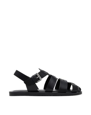 [해외직구] 25SS 칼라거펠트 샌들 KL70223 000 Black Leather NERO