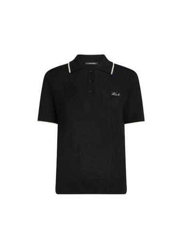 [해외직구] 26FW 칼라거펠트 폴로 티셔츠 B3W18044 999 NERO