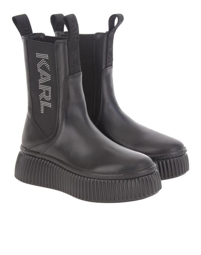 칼 라거펠트 [해외직구] 23FW 칼라거펠트 부츠 Kl42360 00X Black Lthr Mono NERO 착용컷