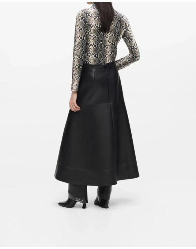 칼 라거펠트 [해외직구] 26FW 칼라거펠트 미디 스커트 B4W12004 999 black NERO 착용컷