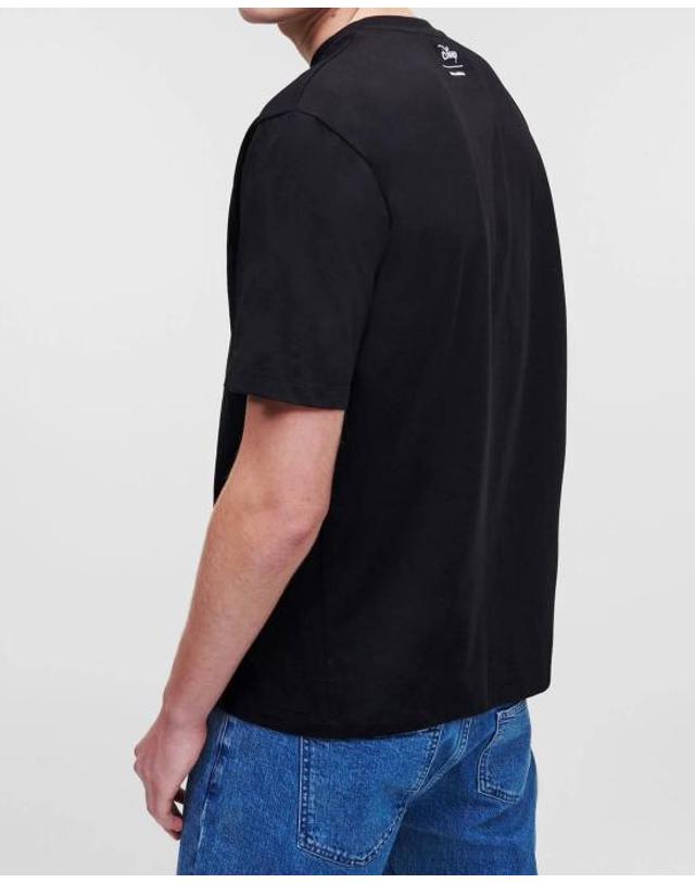 칼 라거펠트 [해외직구] 23FW 칼라거펠트 반팔 티셔츠 755097 532270 990 Black NERO 착용컷