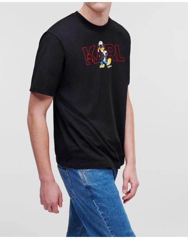칼 라거펠트 [해외직구] 23FW 칼라거펠트 반팔 티셔츠 755097 532270 990 Black NERO 착용컷