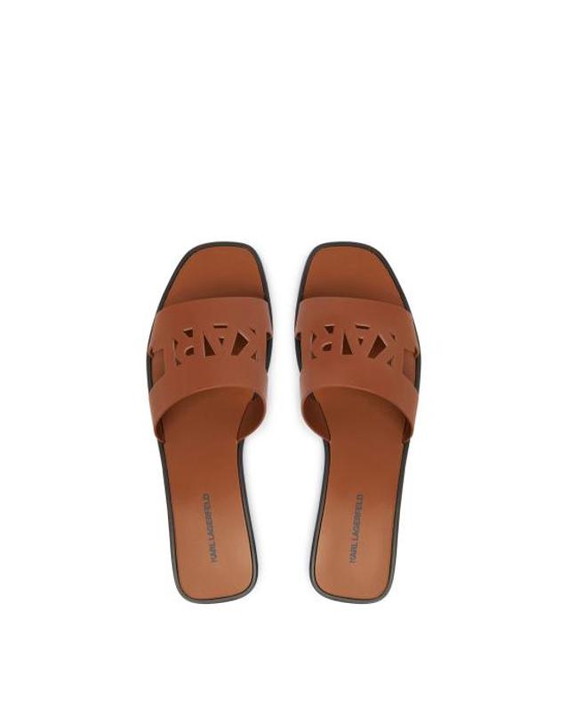 칼 라거펠트 [해외직구] 26SS 칼라거펠트 뮬 슬리퍼 KL80405C KL80405C 002 tan leather MARRONE 착용컷