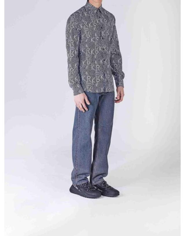 칼 라거펠트 [해외직구] 24FW 칼라거펠트 긴팔 셔츠 605000605446469E16 Black 착용컷