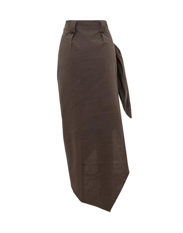 케이트케이트 [해외직구] 26SS 케이트 케이트 롱 스커트 SKTKC003CCT BRBR BROWN 착용컷