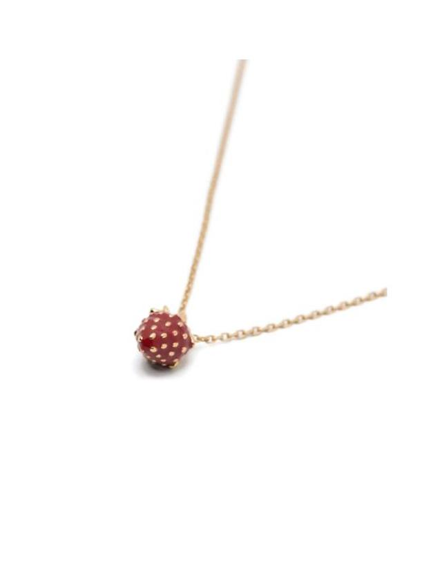 케이트스페이드 [해외직구] 26FW 케이트 스페이드 목걸이 팬던트 KO926 RED GOLD RED 착용컷