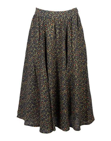 [해외직구] 23SS 겐조 미디 스커트 FD52JU1999O350 DARK GREEN