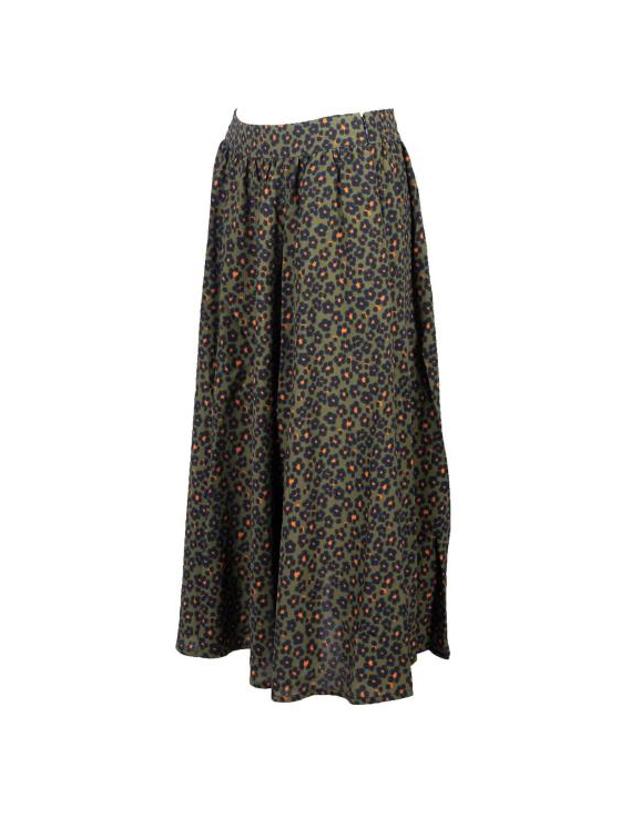 겐조 [해외직구] 23SS 겐조 미디 스커트 FD52JU1999O350 DARK GREEN 착용컷