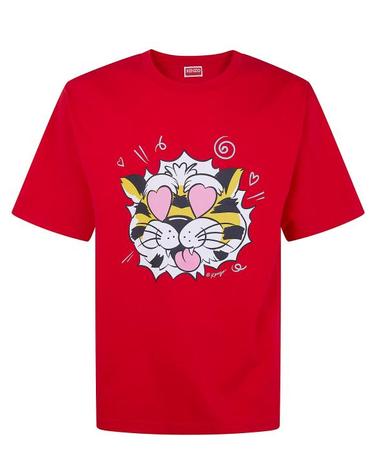 [해외직구] 26SS 겐조 Wild Tiger 오버사이즈 티셔츠 FG55TS4034SG 22 RED