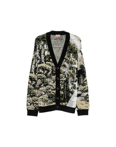 [해외직구] 26FW 겐조 가디건 FG65CA8143FD 51 GREEN NEUTRALS