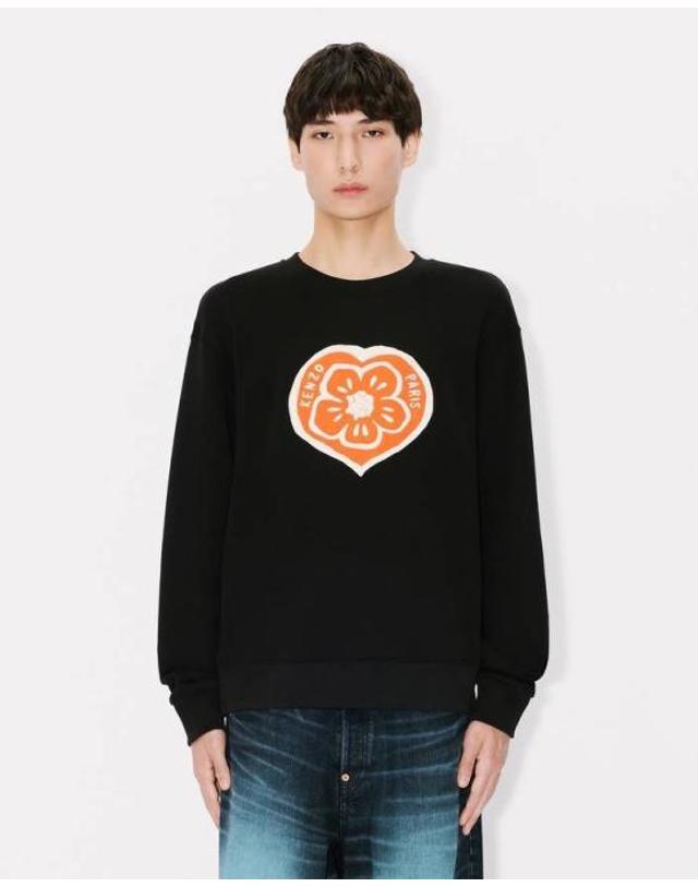 겐조 [해외직구] 26SS 겐조 Boke Heart 스웻셔츠 FG55SW2044MJ 99J BLACK 착용컷