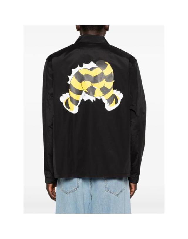 겐조 [해외직구] 26SS 겐조 와일드 타이거 라이트 코치 자켓 FG55BL0619NI 99 BLACK 착용컷