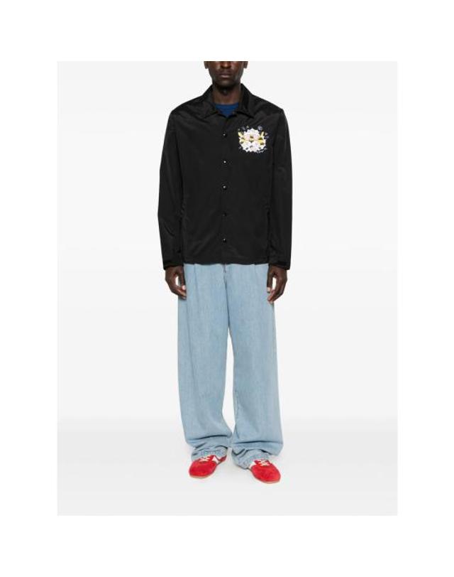 겐조 [해외직구] 26SS 겐조 와일드 타이거 라이트 코치 자켓 FG55BL0619NI 99 BLACK 착용컷