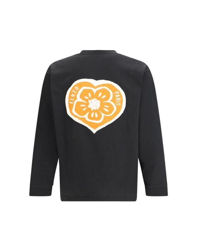 겐조 [해외직구] 26SS 겐조 Boke Heart 릴렉스 롱슬리브 FG55TL3034SY 99J BLACK 착용컷