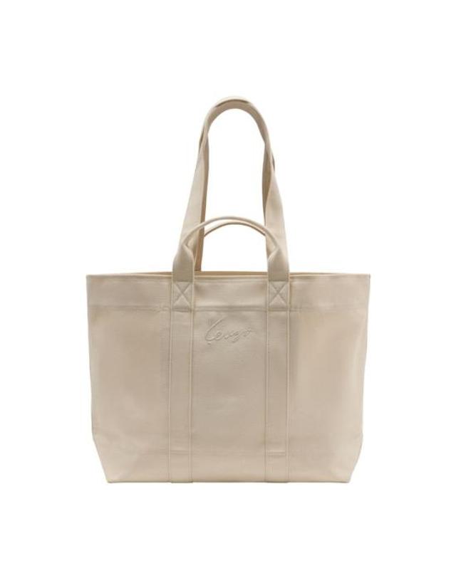 겐조 [해외직구] 26SS 겐조 Cartoon 라지 캔버스 토트백 FG58SA911F35 03 BEIGE 착용컷