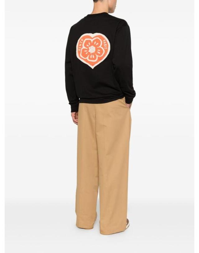 겐조 [해외직구] 26SS 겐조 Boke Heart 릴렉스 롱슬리브 FG55TL3034SY99J BLACK 착용컷