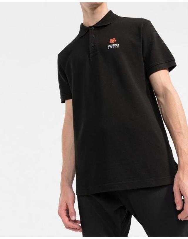 겐조 [해외직구] 26FW 겐조 폴로 티셔츠 FC65PO0024PU 99J black NERO 착용컷