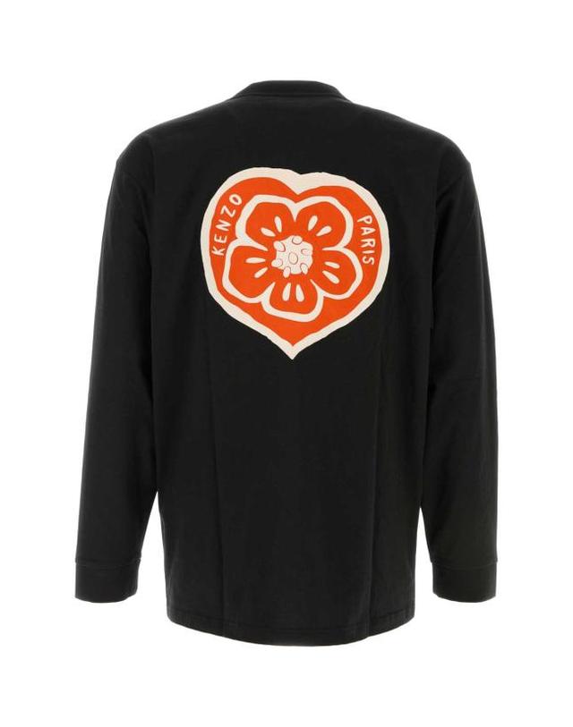 겐조 [해외직구] 26SS 겐조 Boke Heart 릴렉스 롱슬리브 FG55TL3034SY 99J Black 착용컷