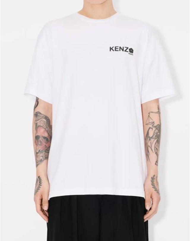 겐조 [해외직구] 26SS 겐조 보케 플라워 2.0 티셔츠 FF55TS4894SG01 WHITE 착용컷