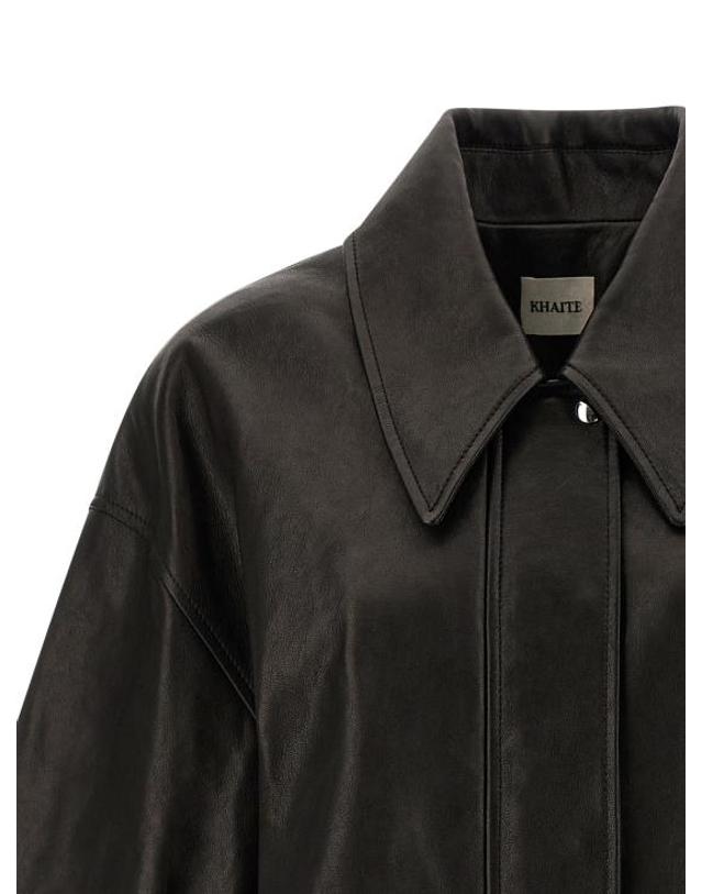 카이트 [해외직구] 26FW 케이트 쉘맨 레더 자켓 6166729200 Black 착용컷