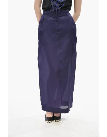 [해외직구] 케이트 플리츠 타탄 체크 롱 스커트 41493002W3002 803 Blue
